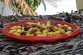 Dates fruit sweet fresh yellow food healthy, energy source nutrition palm tree nature close up