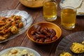 Dates and fruit zwar for breaking the fast for Iftar Ramadan. Royalty Free Stock Photo