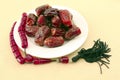 Dates and prayer beads Royalty Free Stock Photo