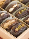 Dates stuffed with Nuts and Marzipan Royalty Free Stock Photo