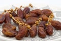 Dates from Tunis. Deglet Nour Fatina isolated on white background