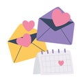 dating app, envelope email calendar chat