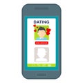 Dating app on smartphone