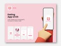 Dating App UI Kit for Responsive Mobile Application or Website with Multiple GUI Including Login, Sign Up, Create Account Type