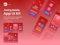 Dating App UI Kit for Responsive Mobile Application or Website with Multiple GUI Including Login, Sign Up, Place and User