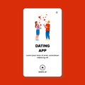 Dating App Use Boy And Girl Find Partner Vector Royalty Free Stock Photo