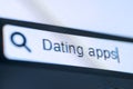 Dating apps text on the browser tab