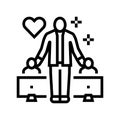 dating consultant online line icon vector illustration Royalty Free Stock Photo