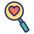 Dating, find partner,Isolated Vector icon which can easily modify or edit Royalty Free Stock Photo
