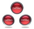 Dating glass button Royalty Free Stock Photo