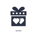 dating icon on white background. Simple element illustration from love & wedding concept