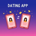 Dating smartphone app concept