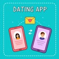 Dating smartphone app concept