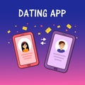 Dating smartphone app concept