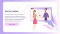 Dating Social Media Network Character Website