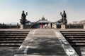 Datong, Shanxi, China. Main entrance to the temple and Yungang Grottoes