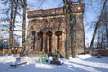 Datsan Gunzechoyney Buddhist temple on a sunny February day. Saint Petersburg Royalty Free Stock Photo