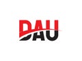 DAU Letter Initial Logo Design Vector Illustration