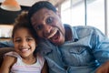 Daughter and father at home. Royalty Free Stock Photo