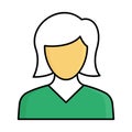 Daughter fill inside vector icon which can easily modify or edit