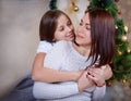 Daughter hugging mother Royalty Free Stock Photo