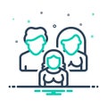 Mix icon for Daughter, female and child Royalty Free Stock Photo