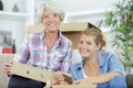 daughter and mother doing diy at home Royalty Free Stock Photo