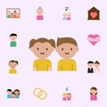 daughter, son cartoon icon. family icons universal set for web and mobile Royalty Free Stock Photo