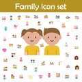 Daughter, son cartoon icon. Family icons universal set for web and mobile Royalty Free Stock Photo