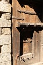 Wooden Door, Daulatabad Fort near Aurangabad, Maharashtra, India. Royalty Free Stock Photo