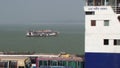 Daulatdia ferry boat cross the Padma river at Chhota Dhulandi, Bangladesh.