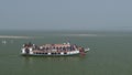 Daulatdia passenger ferry boat cross the Padma river at Chhota Dhulandi, Bangladesh.