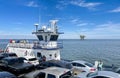 Dauphin Island Car Ferry crossing Mobile Bay