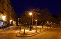 Place Dauphine combines all the beauty and romance of Paris into one beautifully historic square. Royalty Free Stock Photo