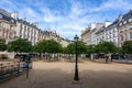 Dauphine square place in Paris, France Royalty Free Stock Photo