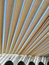 artistic roof architecture by utilizing sunlight to illuminate the space using a cloth stretched to cover the roof Royalty Free Stock Photo