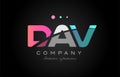 DAV d a v three letter logo icon design Royalty Free Stock Photo