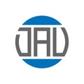 DAV letter logo design on white background. DAV creative initials circle logo concept. Royalty Free Stock Photo