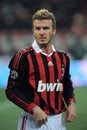 David Beckham before the match