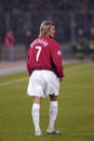 David Beckham during the match