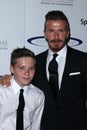 David Beckham and son Brooklyn at the 27th Anniversary Of Sports Spectacular, Century Plaza, Century City, CA 05-20-12 Royalty Free Stock Photo