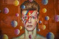 David Bowie memorial graffiti in Brixton Royalty Free Stock Photo