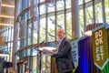 David Brooks Speaks at the New Orleans Book Festival Royalty Free Stock Photo