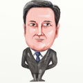 David Cameron British Prime Minister Cartoon Royalty Free Stock Photo