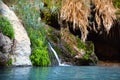 David Cave in rocks of Ein Gedi near Dead Sea Royalty Free Stock Photo