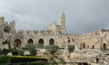 David city in Jerusalem under rainy heaven