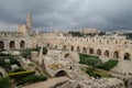 David city in Jerusalem under rainy heaven