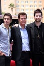 David Cook, Kris Allen, Simon Fuller Royalty Free Stock Photo
