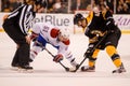 David Desharnais v. David Krejci Royalty Free Stock Photo