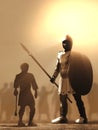 David faces Goliath Royalty Free Stock Photo